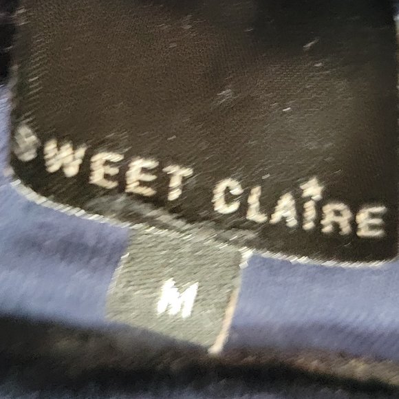 Sweet Claire Long Side Zip Side Pocket Striped Hoodie Size Medium - Picture 3 of 9